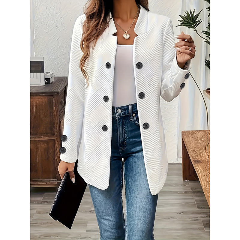 Aurelisse Long Sleeve Notch Collar Coat