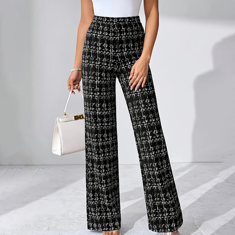 Isalene Tailored Check Casual Pants