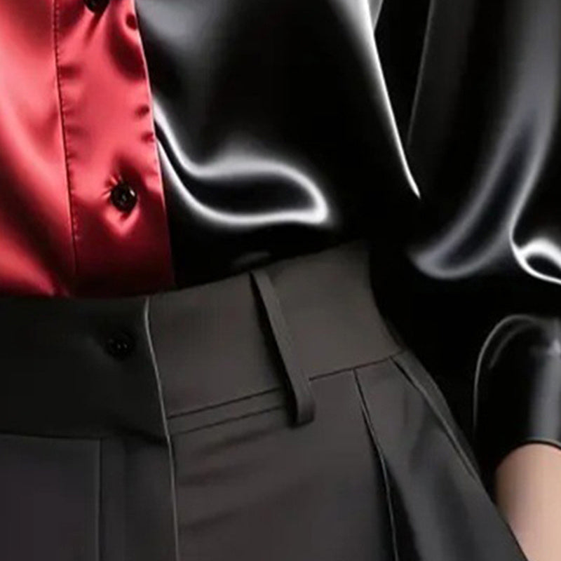 Long Sleeve Blouse Shirt Button Down Collared Tops