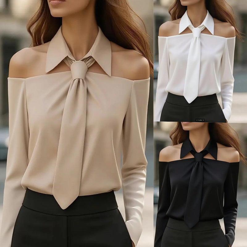 Lioren Chic Tie Neck Shirt