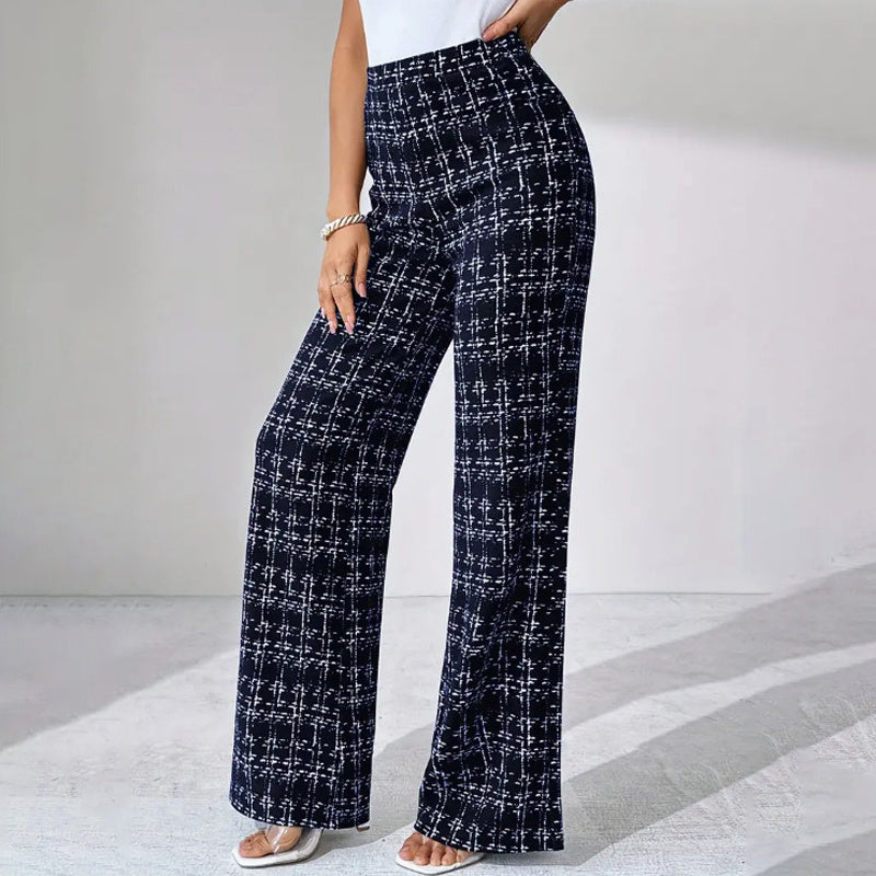 Isalene Tailored Check Casual Pants