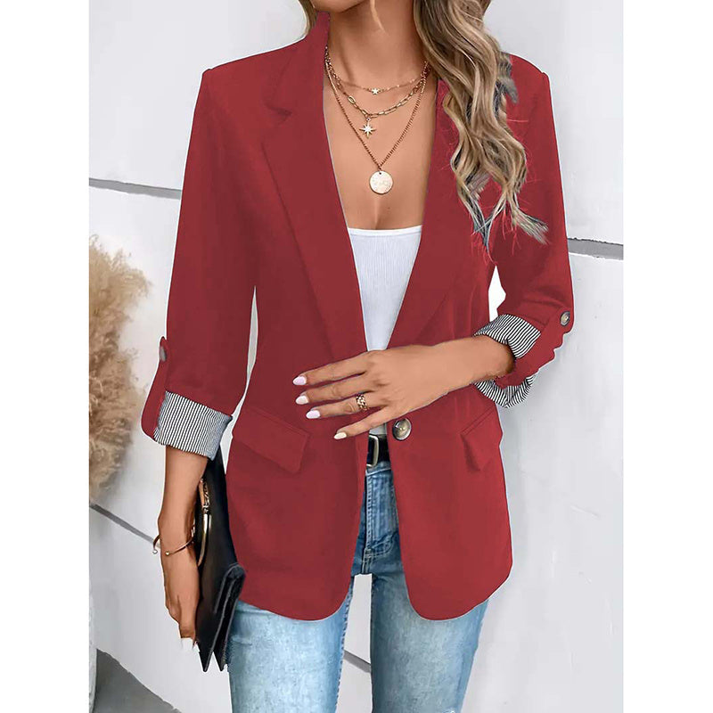 Melviera Chic Long Sleeve Suit Blazer