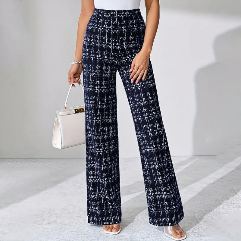 Isalene Tailored Check Casual Pants