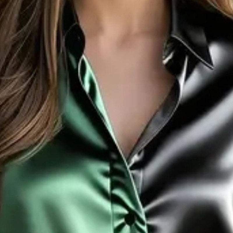 Long Sleeve Blouse Shirt Button Down Collared Tops