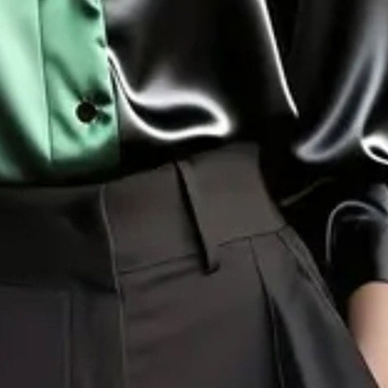 Long Sleeve Blouse Shirt Button Down Collared Tops