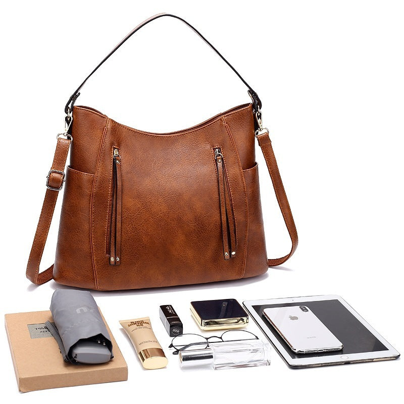 Timeless Chic Structured Leather Shoulder Bag