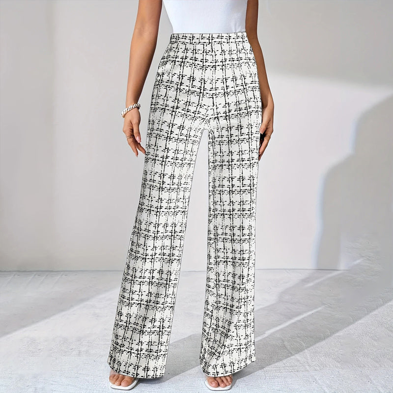 Isalene Tailored Check Casual Pants