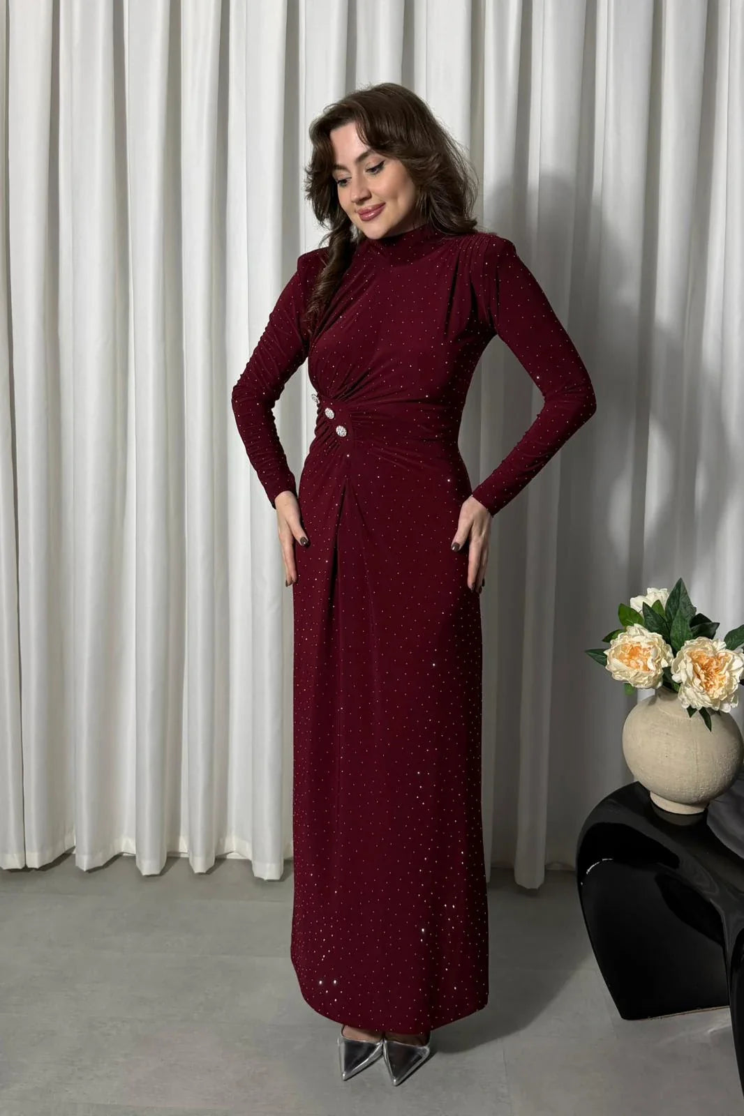 Evelyn Draped Maxi Dress