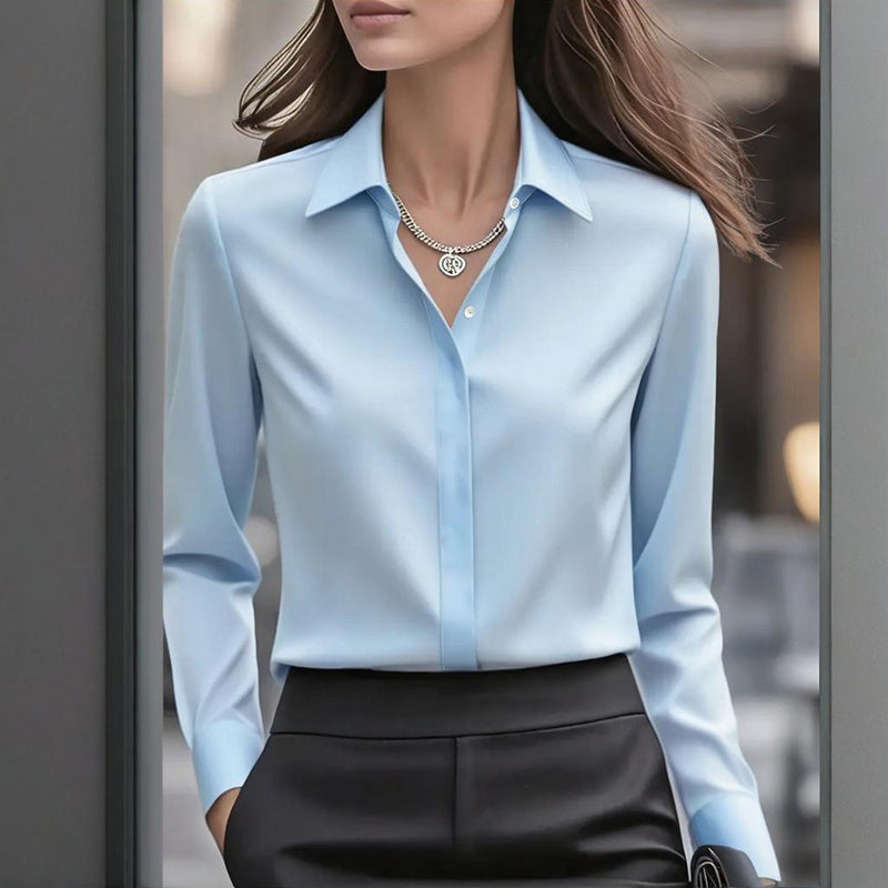 Marivelle Silky Long Sleeve Blouse