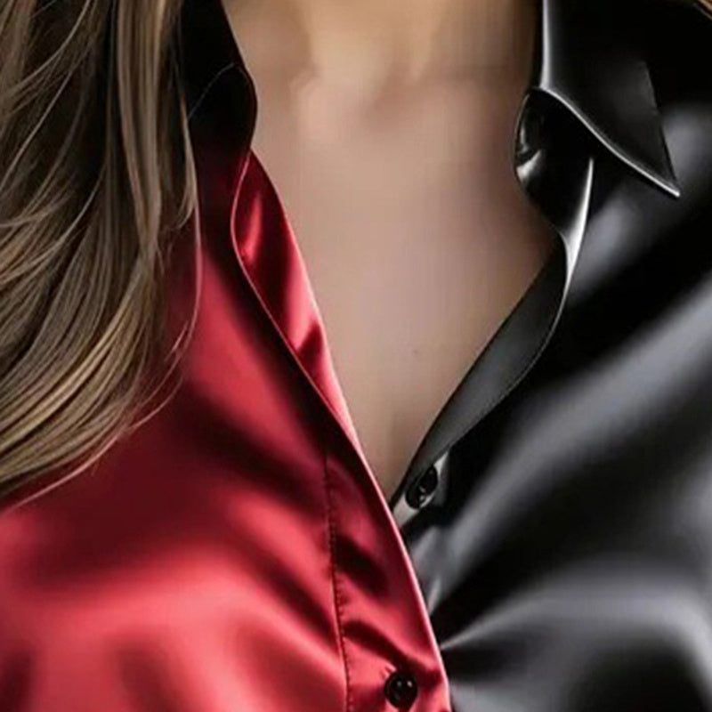 Long Sleeve Blouse Shirt Button Down Collared Tops