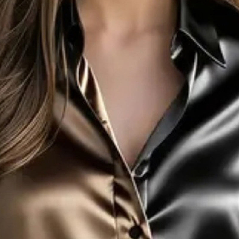 Long Sleeve Blouse Shirt Button Down Collared Tops