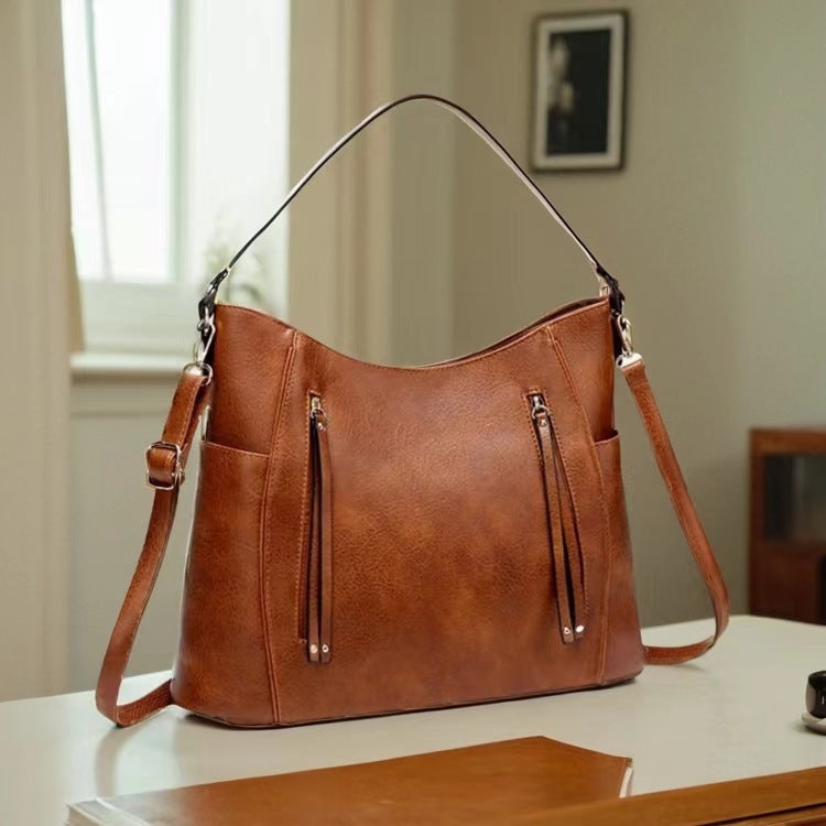 Timeless Chic Structured Leather Shoulder Bag