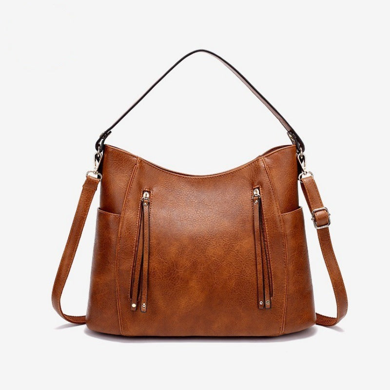 Timeless Chic Structured Leather Shoulder Bag