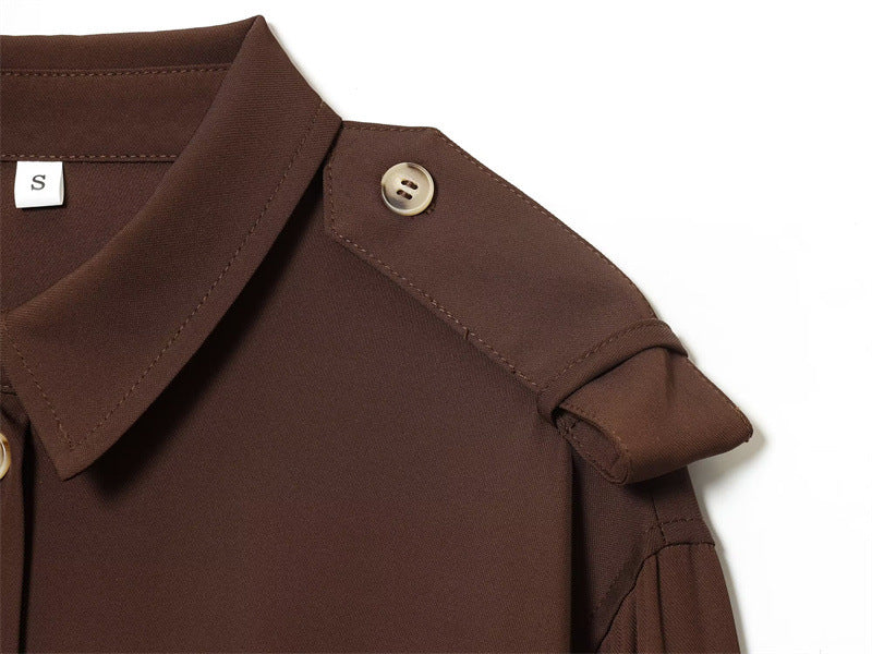 Fashionable All-match Shoulder Strap Shirt