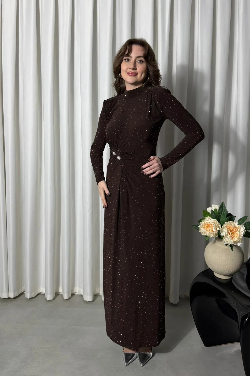 Evelyn Draped Maxi Dress