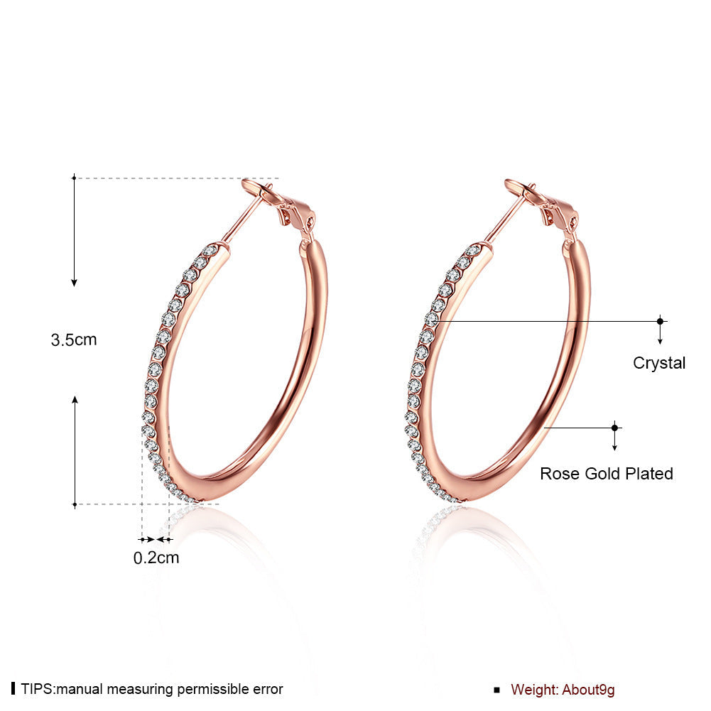 Velisse Sparkling Diamond-Look Hoop Earrings