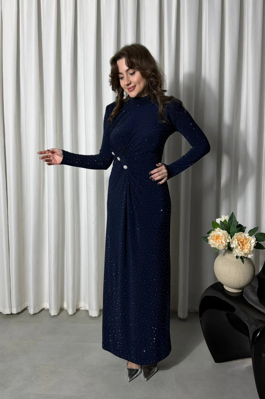 Evelyn Draped Maxi Dress