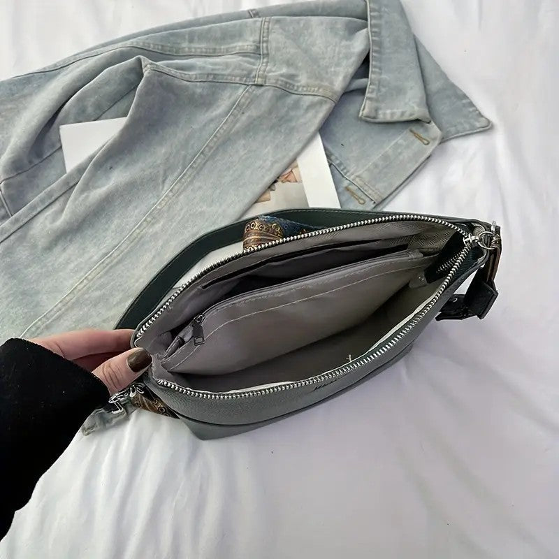 ILEERA Timeless Artistry Large Embroidered Shoulder Bag