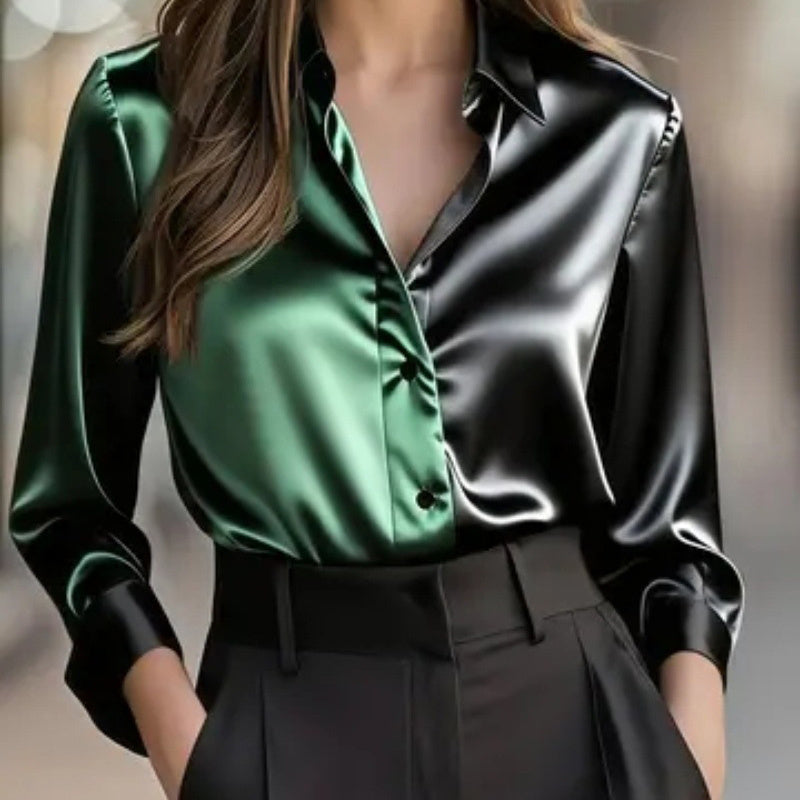 Long Sleeve Blouse Shirt Button Down Collared Tops