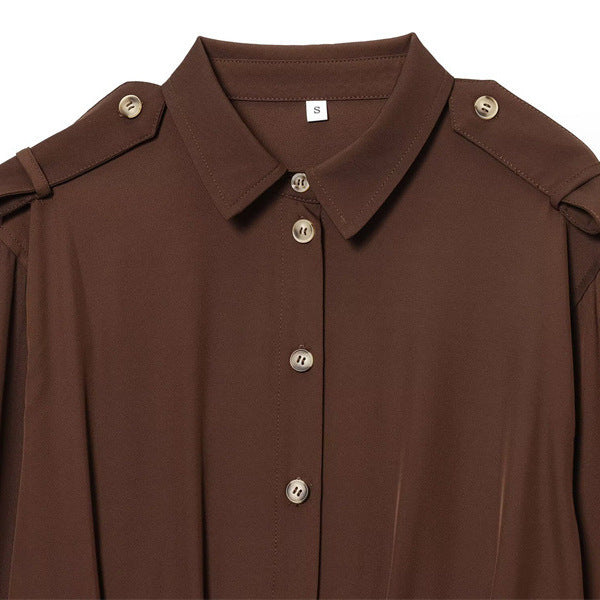 Fashionable All-match Shoulder Strap Shirt