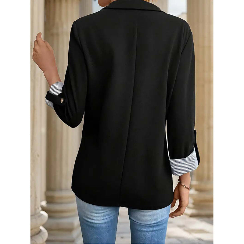 Melviera Chic Long Sleeve Suit Blazer