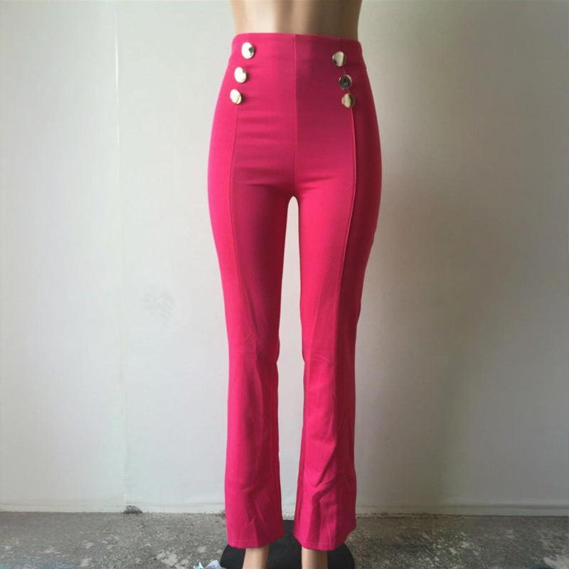 Melviera Elegant High-Waist Trousers