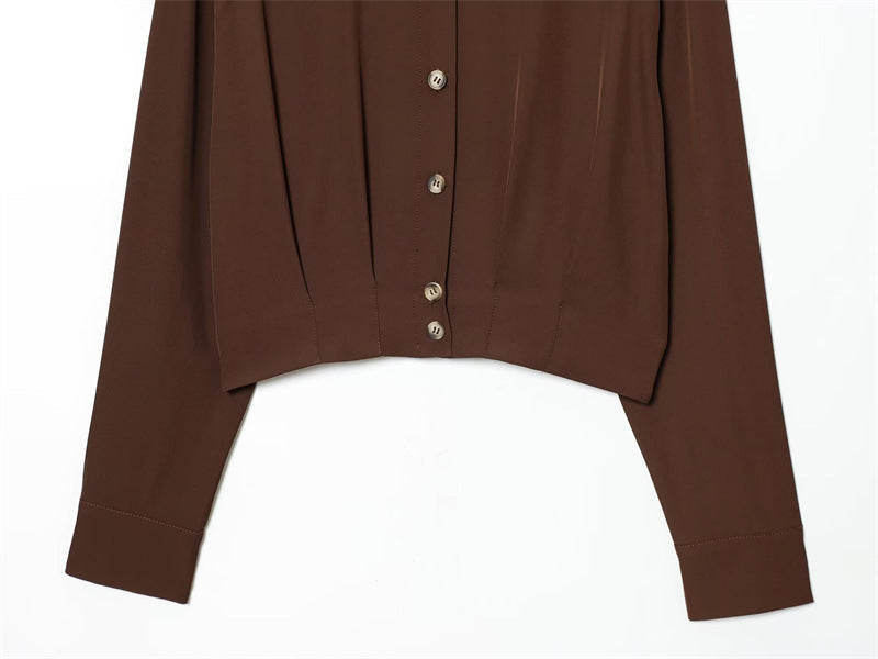 Fashionable All-match Shoulder Strap Shirt