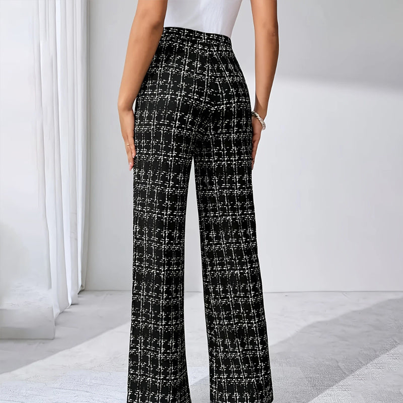 Isalene Tailored Check Casual Pants