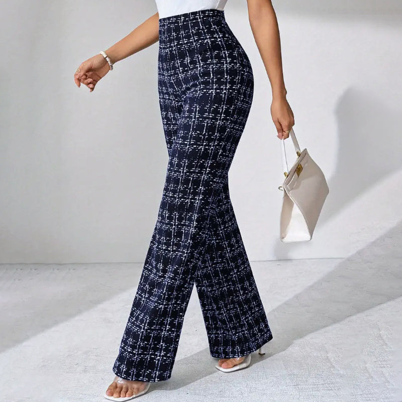 Isalene Tailored Check Casual Pants