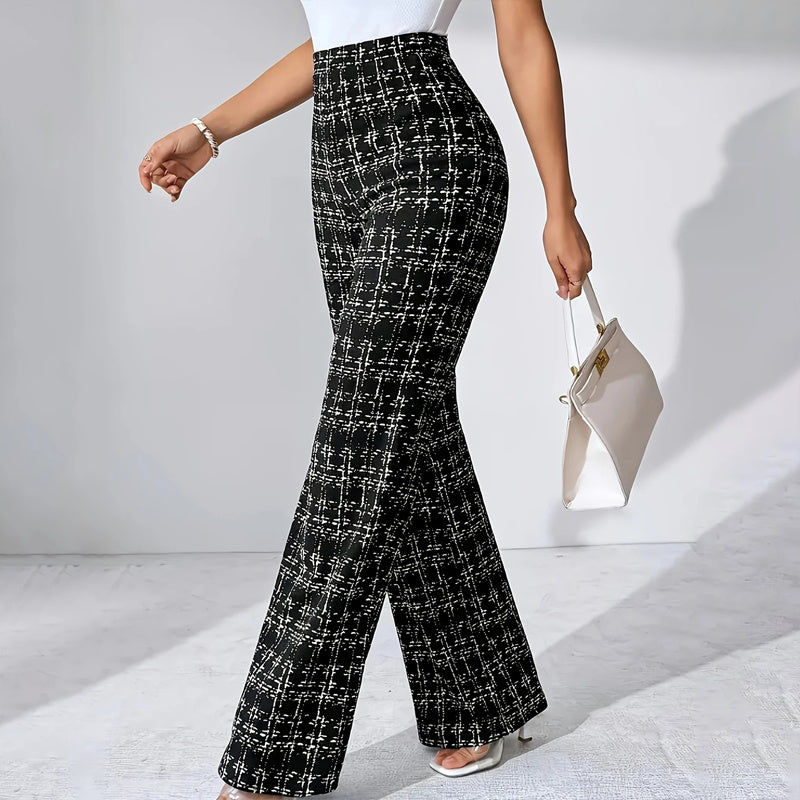 Isalene Tailored Check Casual Pants
