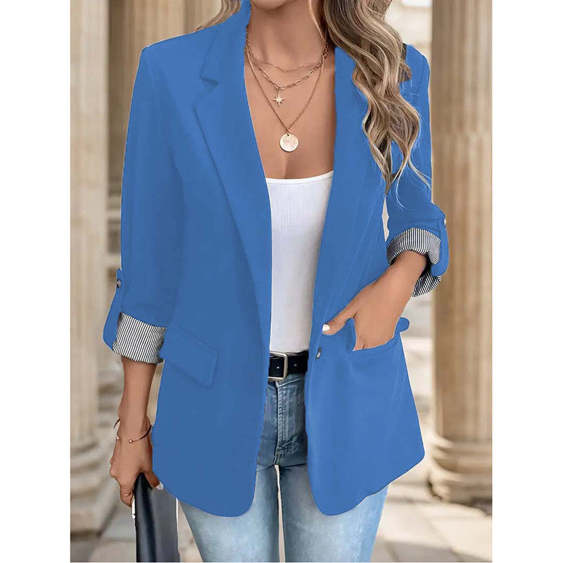 Melviera Chic Long Sleeve Suit Blazer