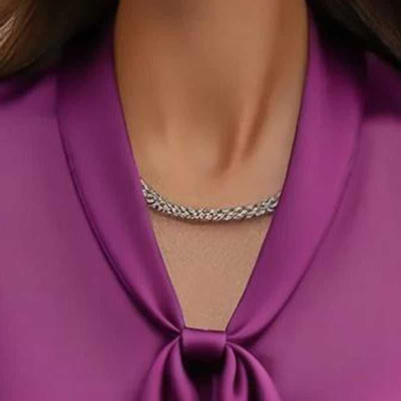 Lunavia Ribbon Grace Satin Blouse