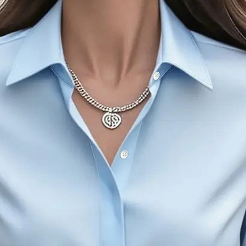 Marivelle Silky Long Sleeve Blouse